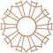 Ekena Millwork Augustus Wood Fretwork Pierced Ceiling Medallion, Cherry, 28"OD x 9 7/8"ID x 3/8"T CMWP28X28X0375AUCH - alternate 2